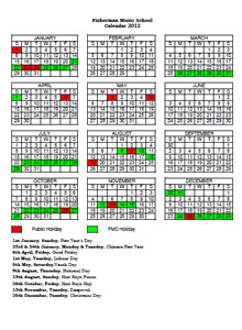 Calendar 2012